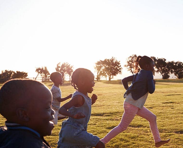 Kids running - mission & vision image